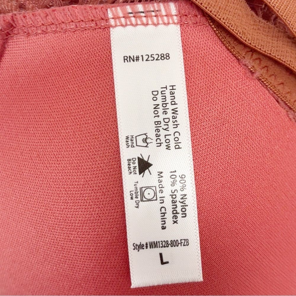 Frederick’s of Hollywood Finley Lace Bralette | Dusty Rose | Size L | NEW - Picture 6 of 8